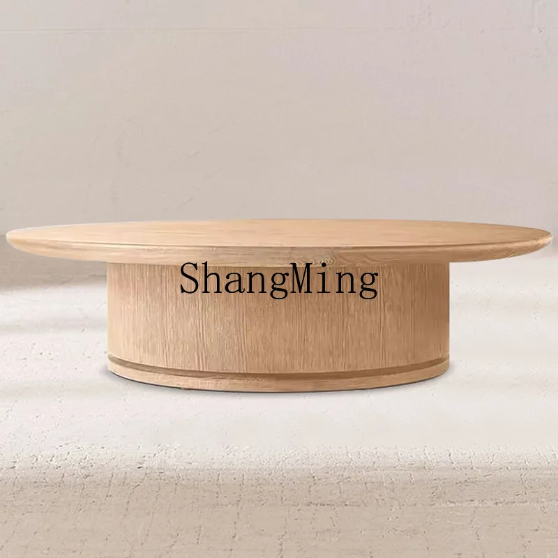 

FG rural retro solid wood dining table open-air restaurant outdoor teak dining table B & B living room home round table