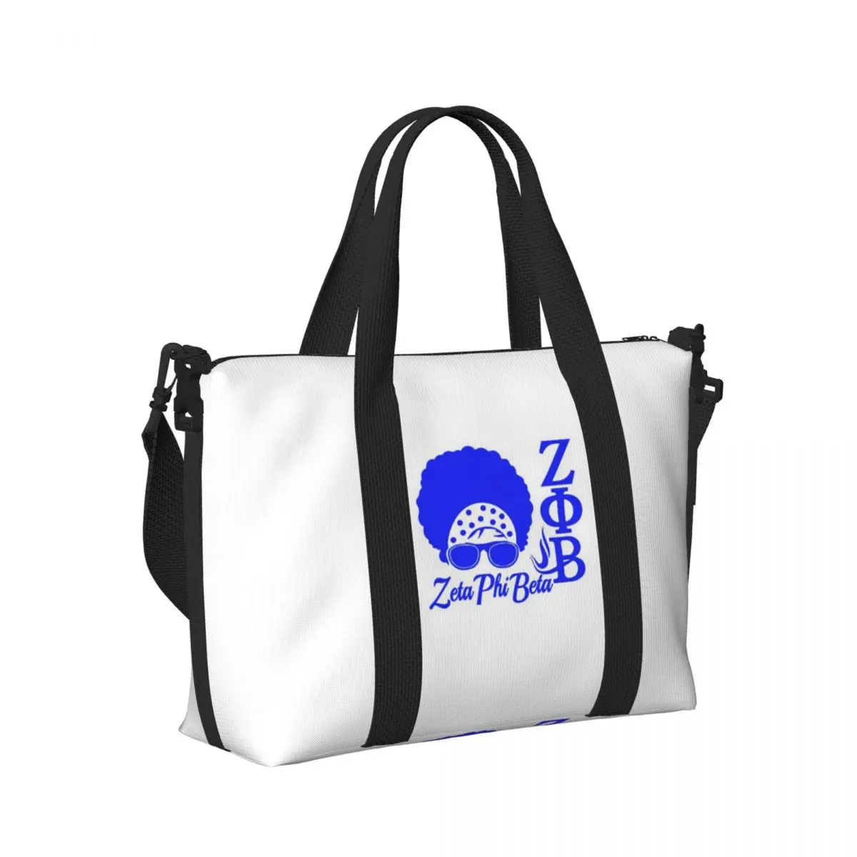

Large Zeta Phi Beta Sorority Logo Greek Letter 1920 Beach Travel Bag Tote Bags for Gym Yoga Women Shopping Duffle Shoulder Bag
