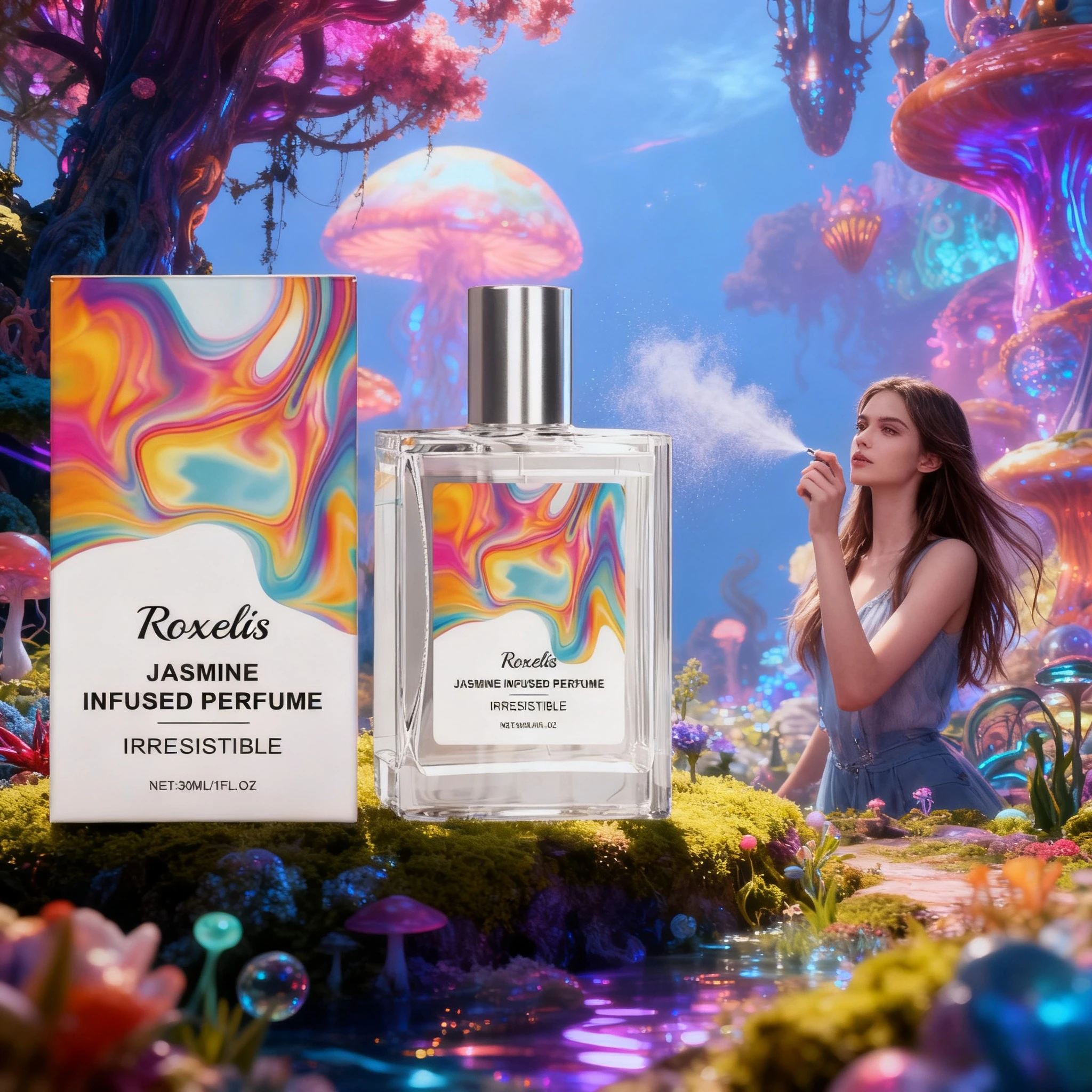 

Jasmine Fresh Perfume, Naturally Light and Elegant Fragrance, Portable Charm for Women, Niche Scent for Dates and Personal Use