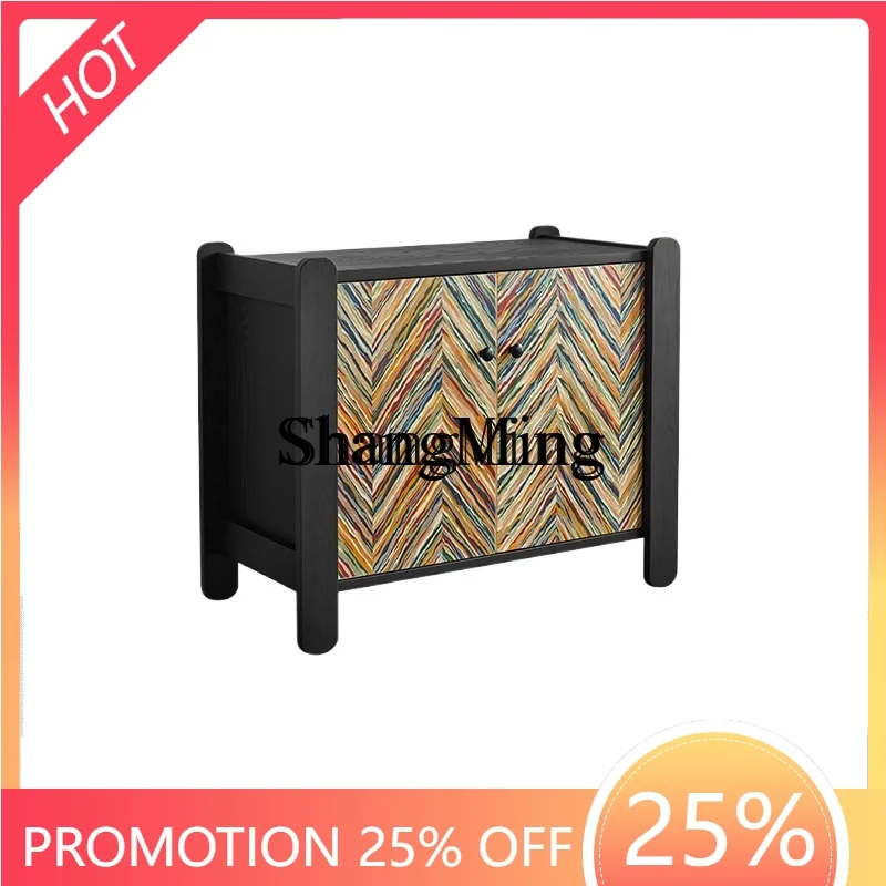 

SM wood modern simple living room next to the wall sofa several one-piece storage storage cabinet