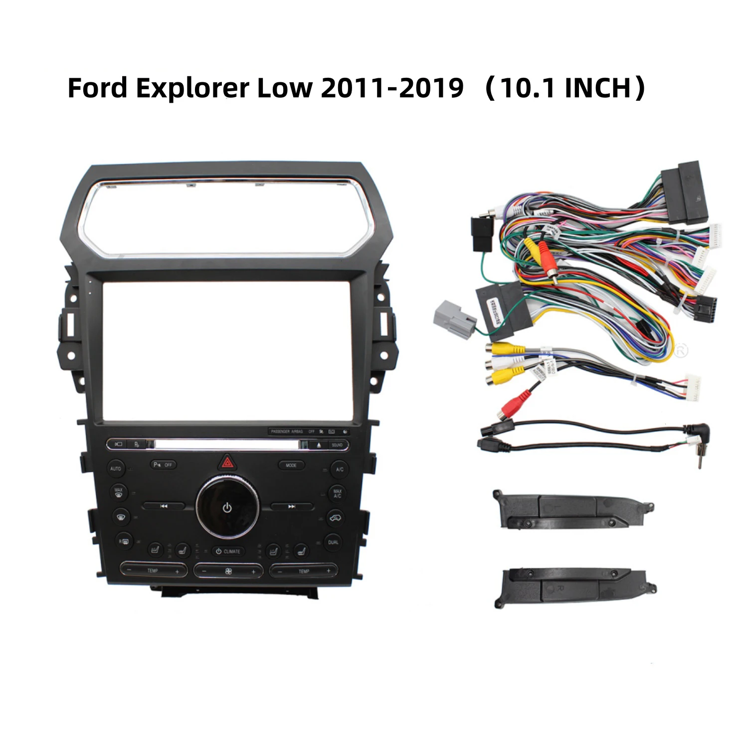 2Din Car 10.1 inch for Ford Explorer Low  Radio MP5 Player Panel Fascia  Stereo Player Install Surround Panel Dash Kit GPS Frame