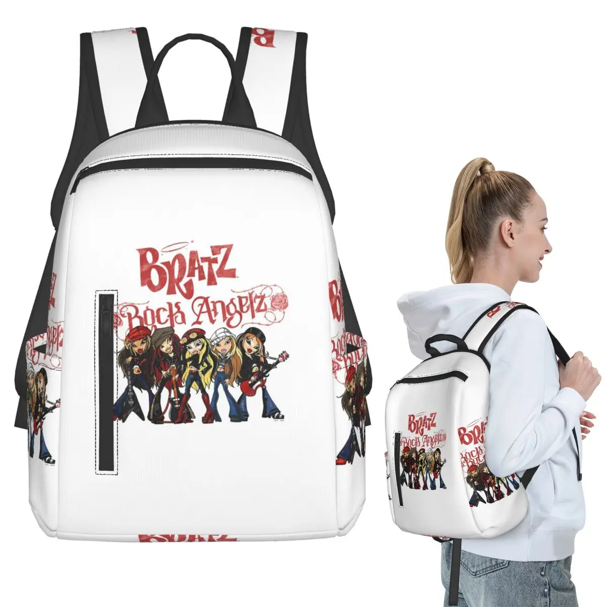 

Рюкзак Bratz Rock Angelz Group Shot, студенческая сумка для книг, детская школьная сумка, сумки на плечо для ноутбука, мужские и женские сумки