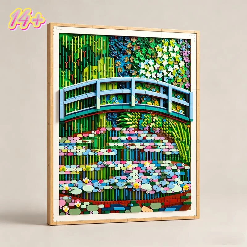 2026 3179pcs Bridge over Pond of Water Lilies Puzzle Model Home Decoration Building Blocks Bricks For Birthday Festival Gifts