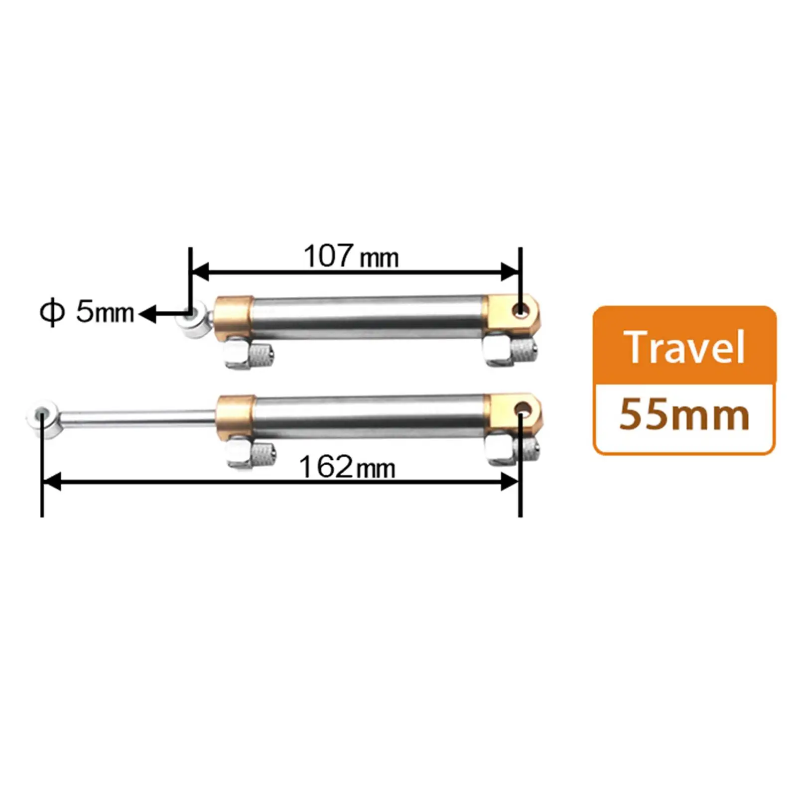 High Performance Model Hydraulic Cylinder Stainless Steel Easy Install Sturdy Accessory for Miniature Industrial Equipment