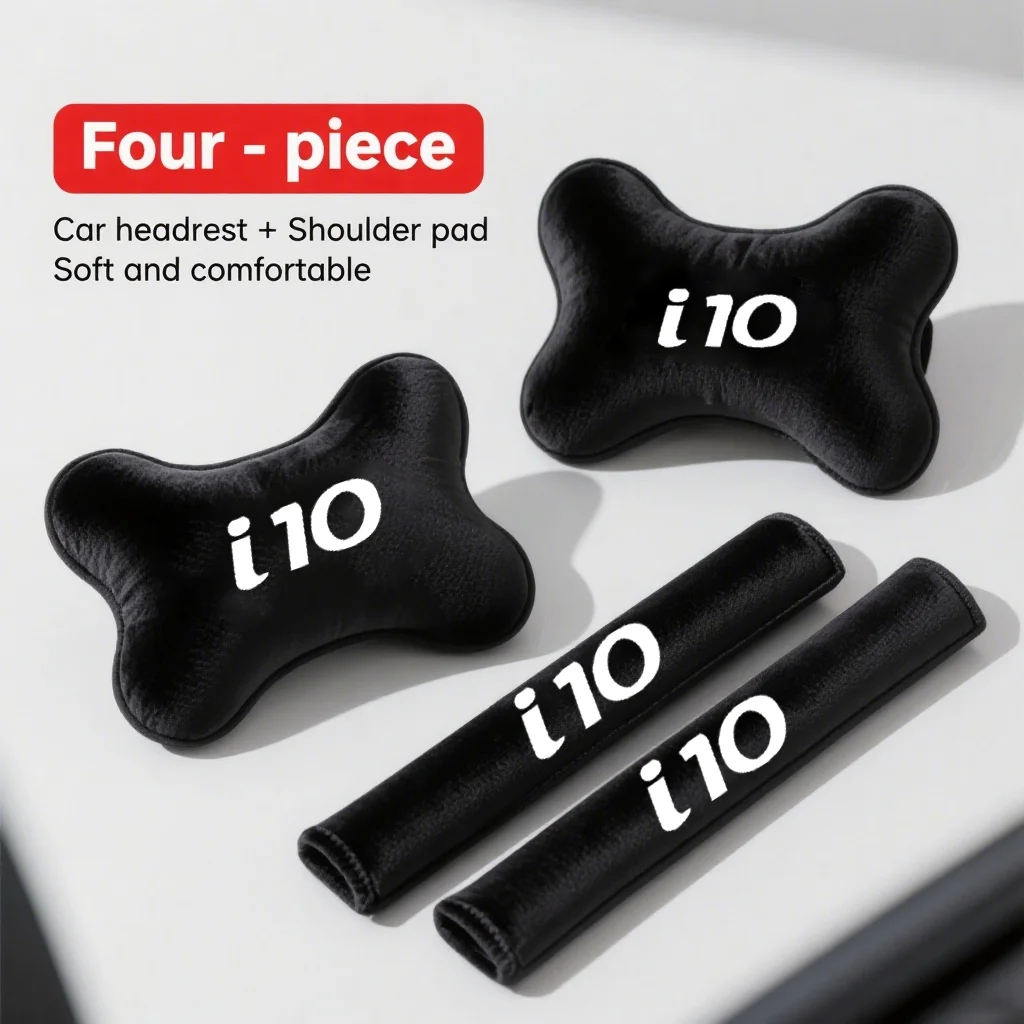 

For Hyundai Tucson Accent Elantra Santa Fe Sonata I10 I20 I30 I40 Car Seat Belt Shoulder Protector Pads Headrest Neck Pillow New