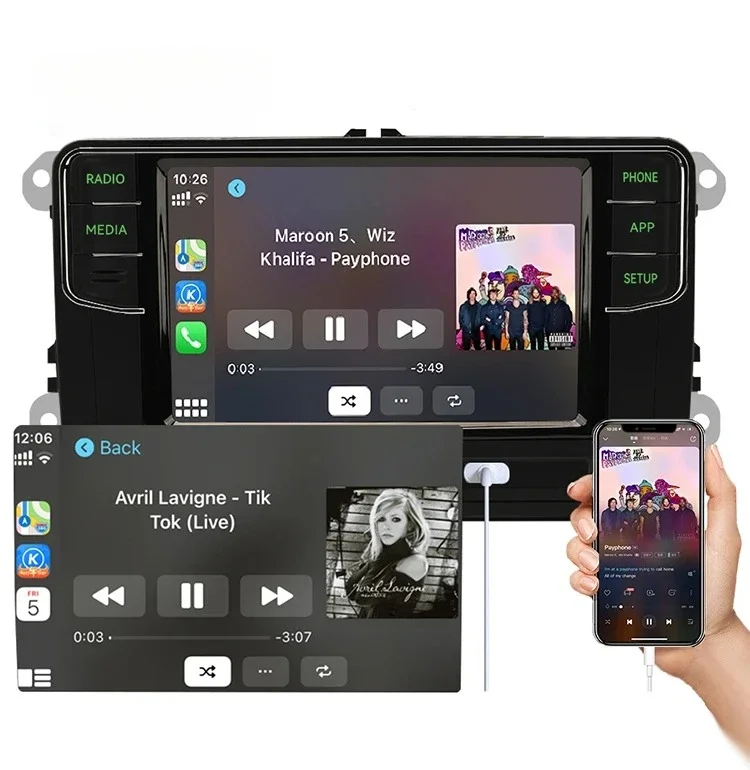 Professional Green Light Car Radio MIB Android Car Player Navigation Green Menu