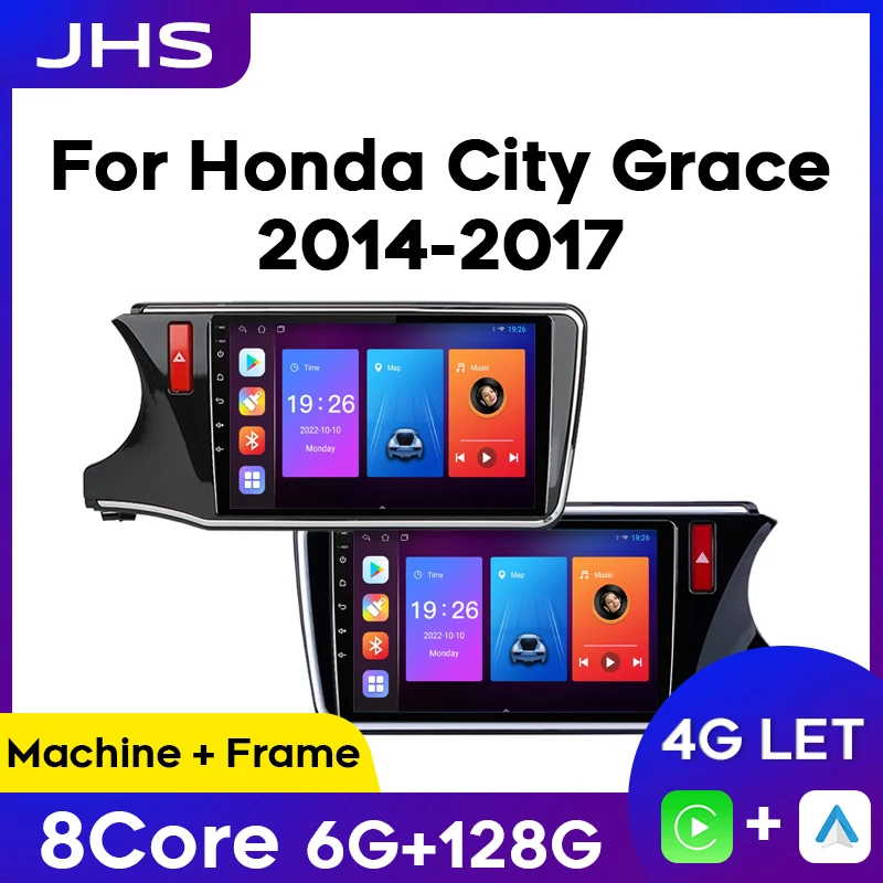 Autoradio für Honda City Grace 2013-2016 Android Auto Video Player Multimedia Stereo Wireless Carplay Nr. 2din DVD Head Unit