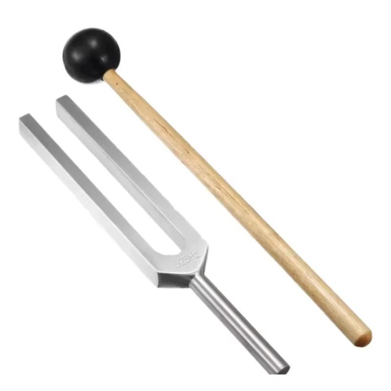 Mutual Metal 128Hz Tuning Fork Sound Healing Set Sound Therapy with Bag and Mallet for Meditation