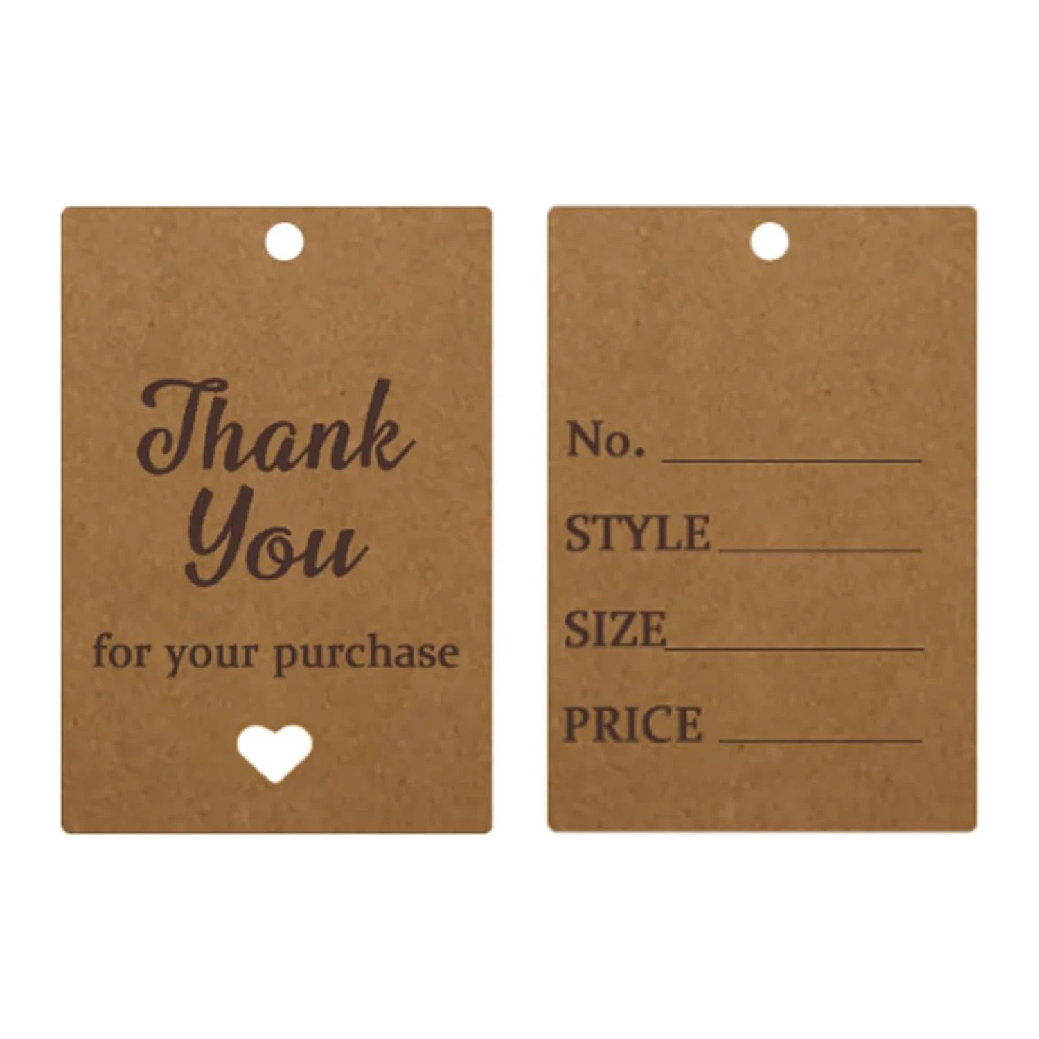 Kraft Price Tags,Double Sided Tags Card,Marking Price Tags 1.97*1.38 Inch Store Coupon Tags for Clothing Tag 200pcs