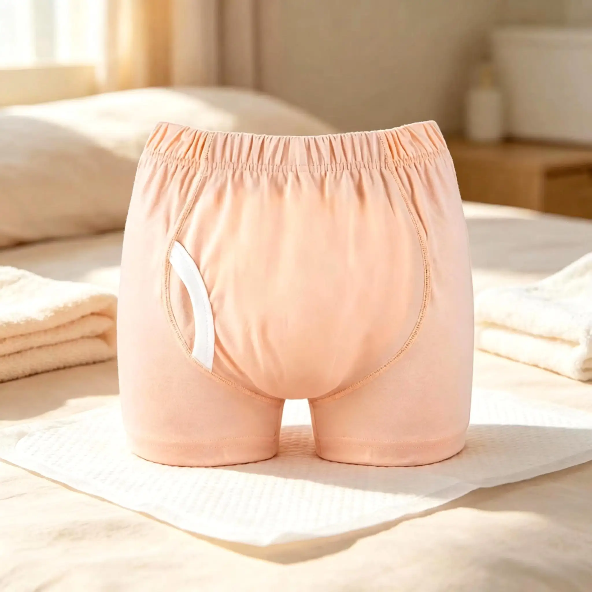 Adult Cotton Reusable Incontinence Underwear Leakproof Absorbent Cloth Diaper Pants for Men And Women Elderly Daily Use