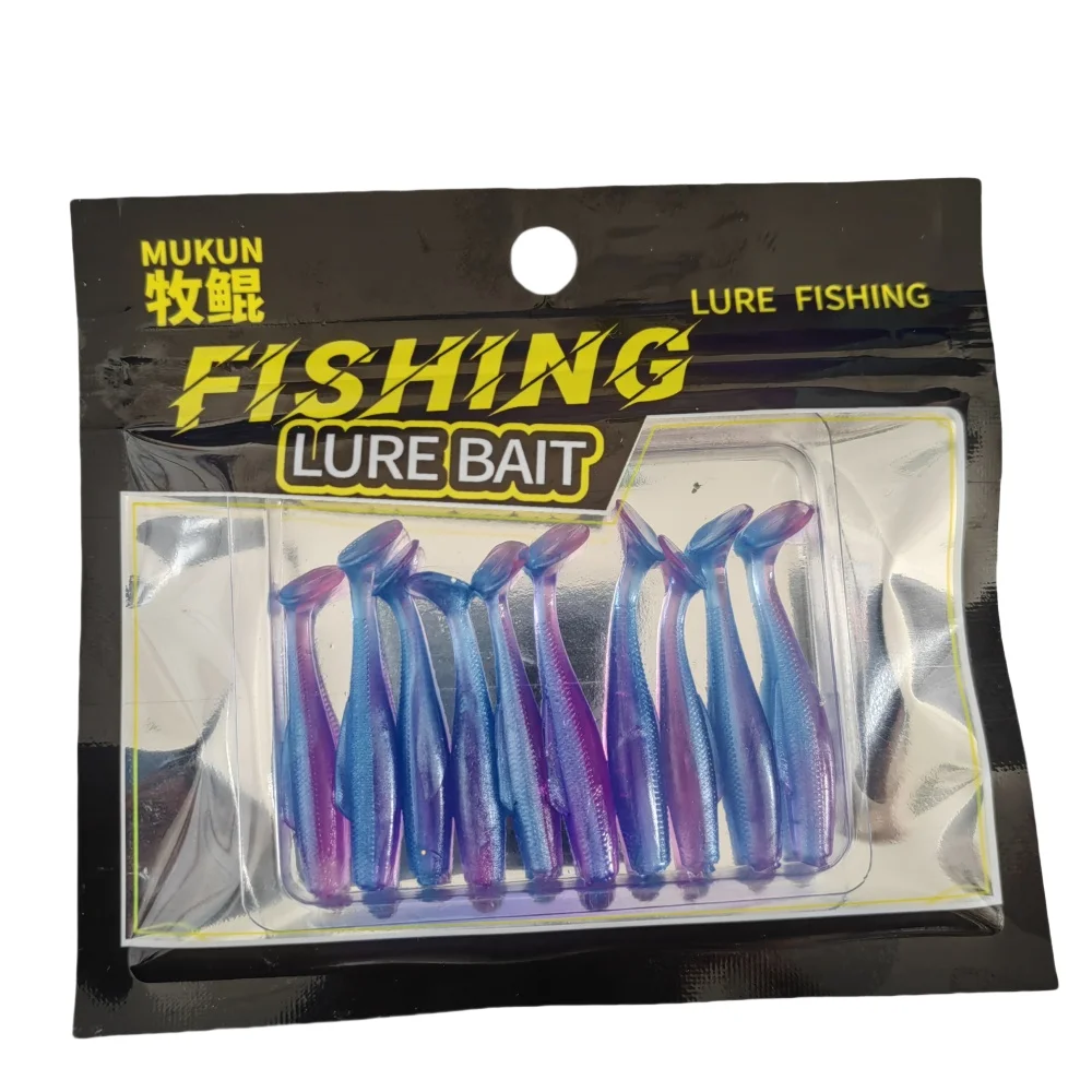 MUKUN 10 Stück MINI TPR Soft Bait 40 mm 0,5 g Soft Paddle Tail Swimbait Angelköder Künstliche Silikonköder Wobbler Soft Lures – Detail 12