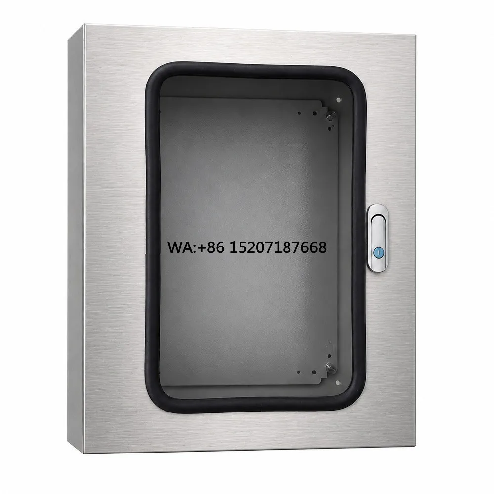 Viewing Window Wall Mounted Electrical Box with DIN Rail304 Stainless Steel Solar PV Enclosure IP65