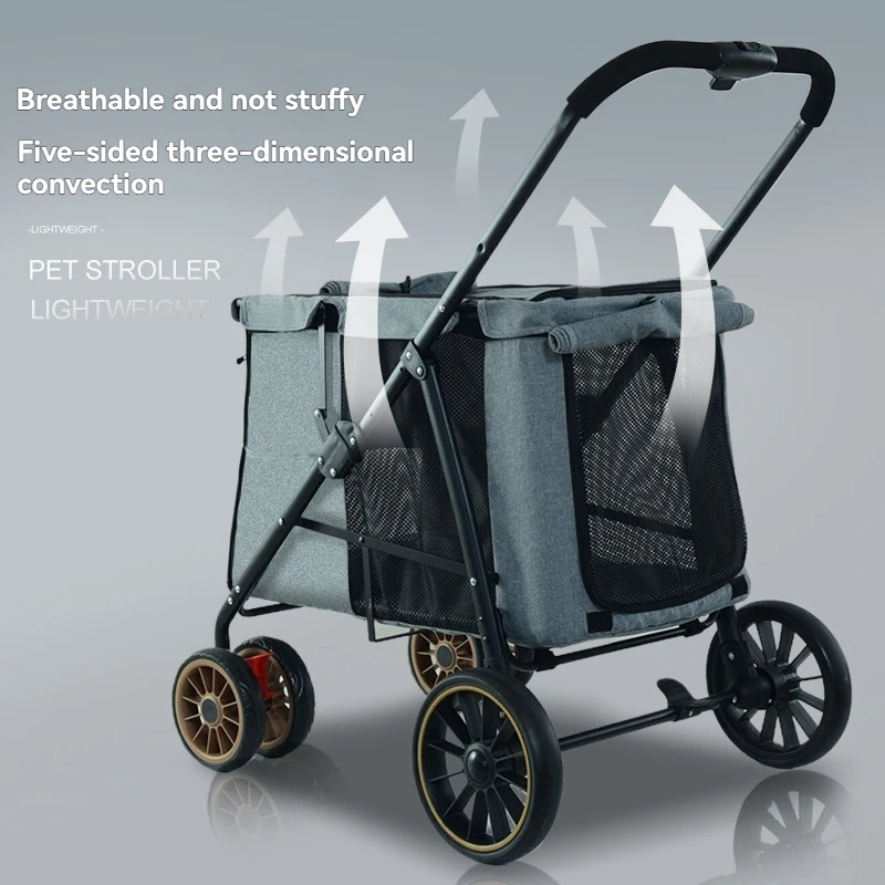 Pet stroller for medium and large dogs New large and stable pet stroller with lots of space Dog resting stroller