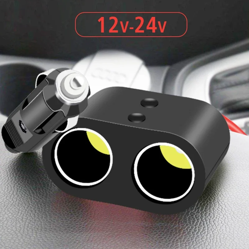 Universal Dual Port Car Cigarette Lighter Power Charger Adapter Socket Splitter 1 to 2 Adpater Plug