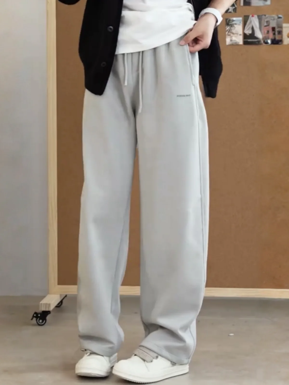 

Men's Casual Loose Straight Leg Pants Autumn New Sle Simple Sle Drapey Knife ape Breathable Comfortable Pure Color Spor...