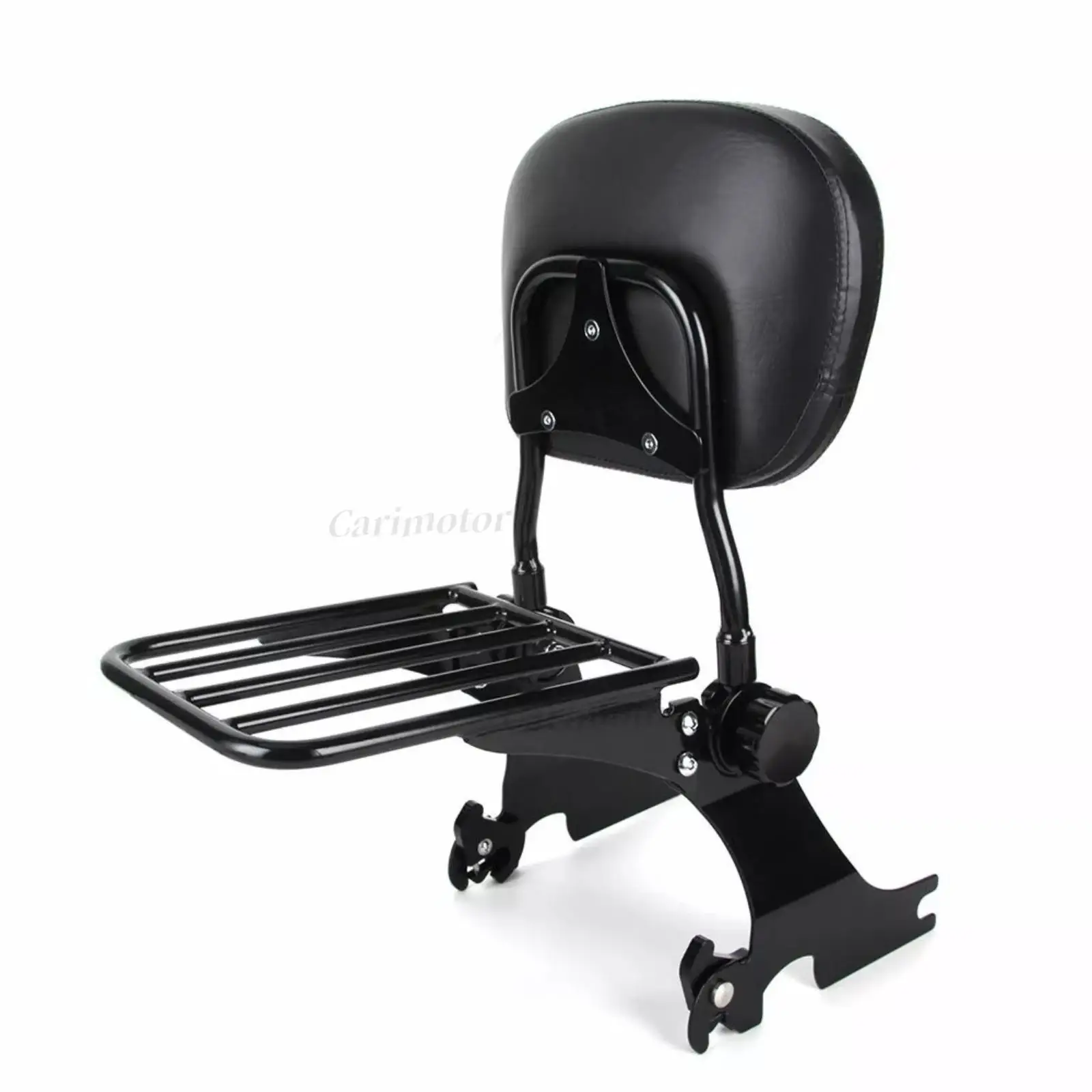 Respaldo ajustable Sissy Bar Rack para Harley Sportster XL 1200 883 Custom 94-03