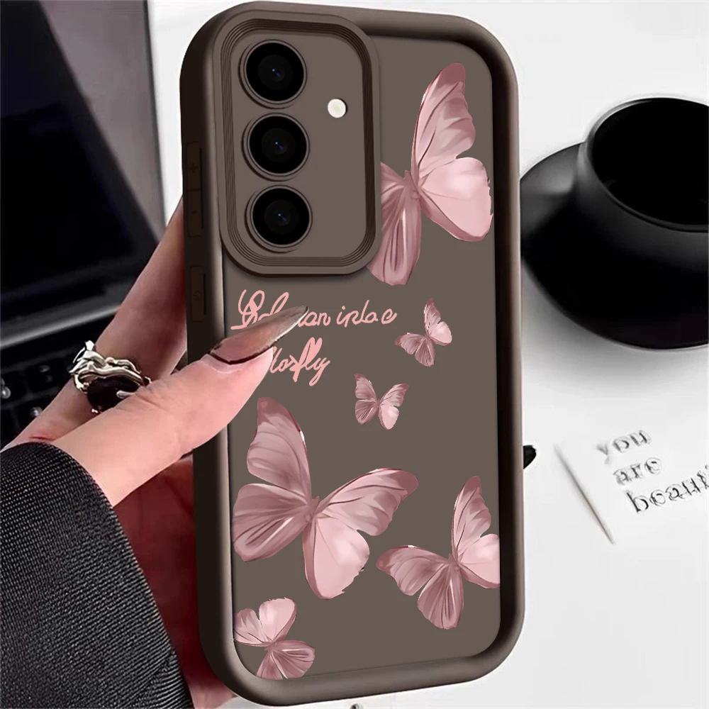 Gold Schmetterling TPU Handyhülle für Samsung Galaxy S25 S22 S21 S23 FE S20 S24 Ultra FE A35 A15 A25 A55 Note 20 Plus 5G Soft Cover – Detail 11
