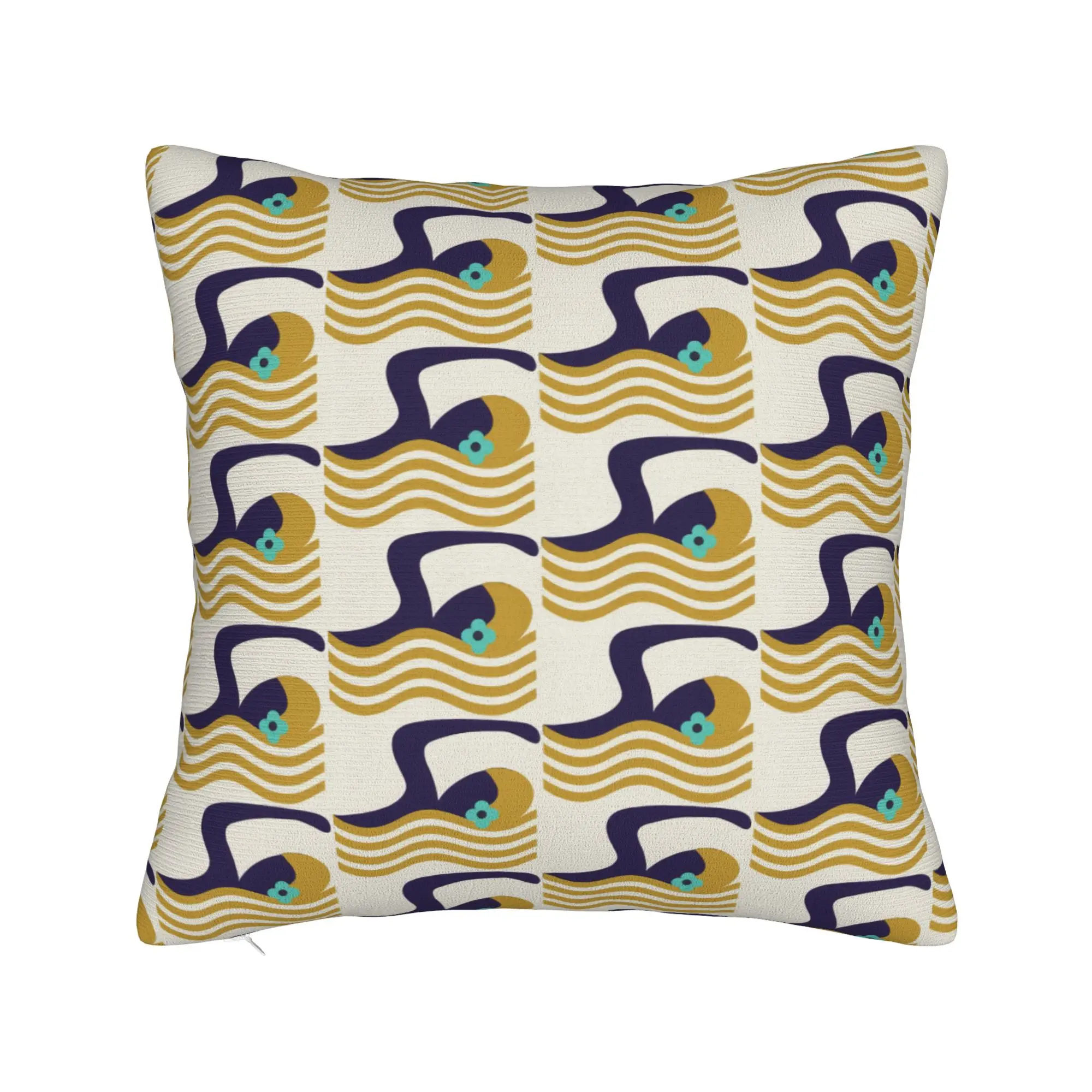 Luxury Swimming Pattern Cushion Cover Velvet Orla Kiely Throw Pillow Case Bedroom Decoration
