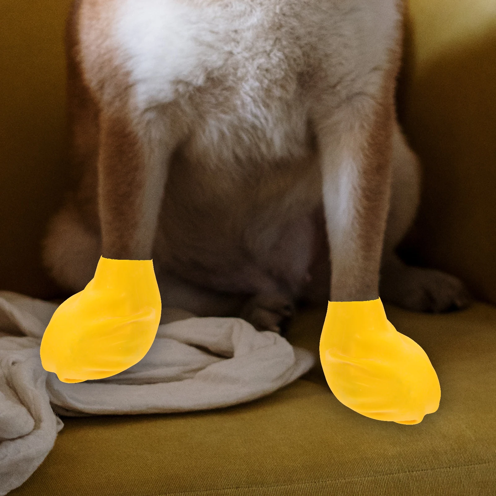 

4 Pcs Dog Boots & Paw Protectors Scratch Shoe Booties Waterproof Covers for Dogs Shoes Pet