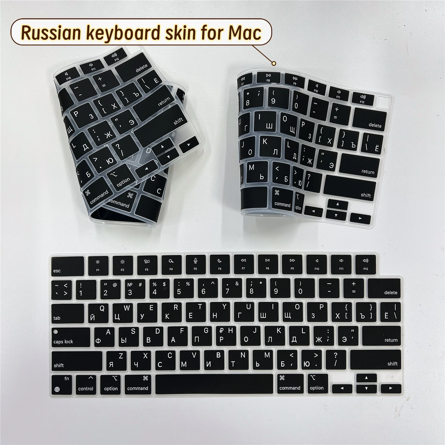 Russian Language Keyboard Skin for Macbook Air/Pro16 Inch M1/M2/M3/M4 A2442/A3241/A3113 US Key Silicone Keyboard Protector Cover