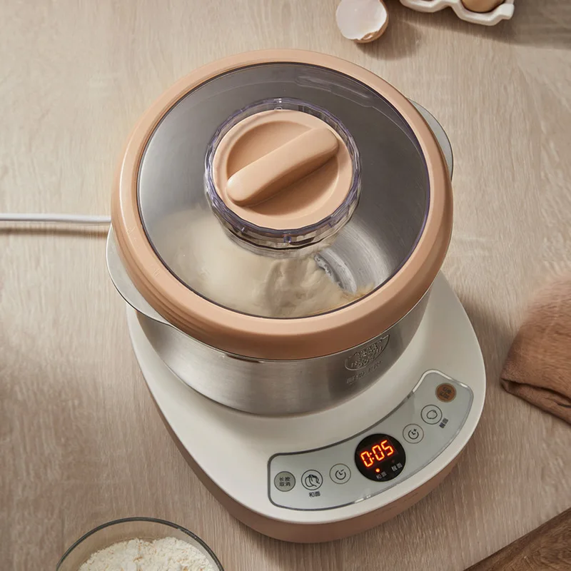 Mini Smart Flour Mixer Máquina Elétrica De Massa Misturador De Massa Fermentado Doméstico Misturador De Amassadeira De Pão Microcomputador Timing 3.5L 220V