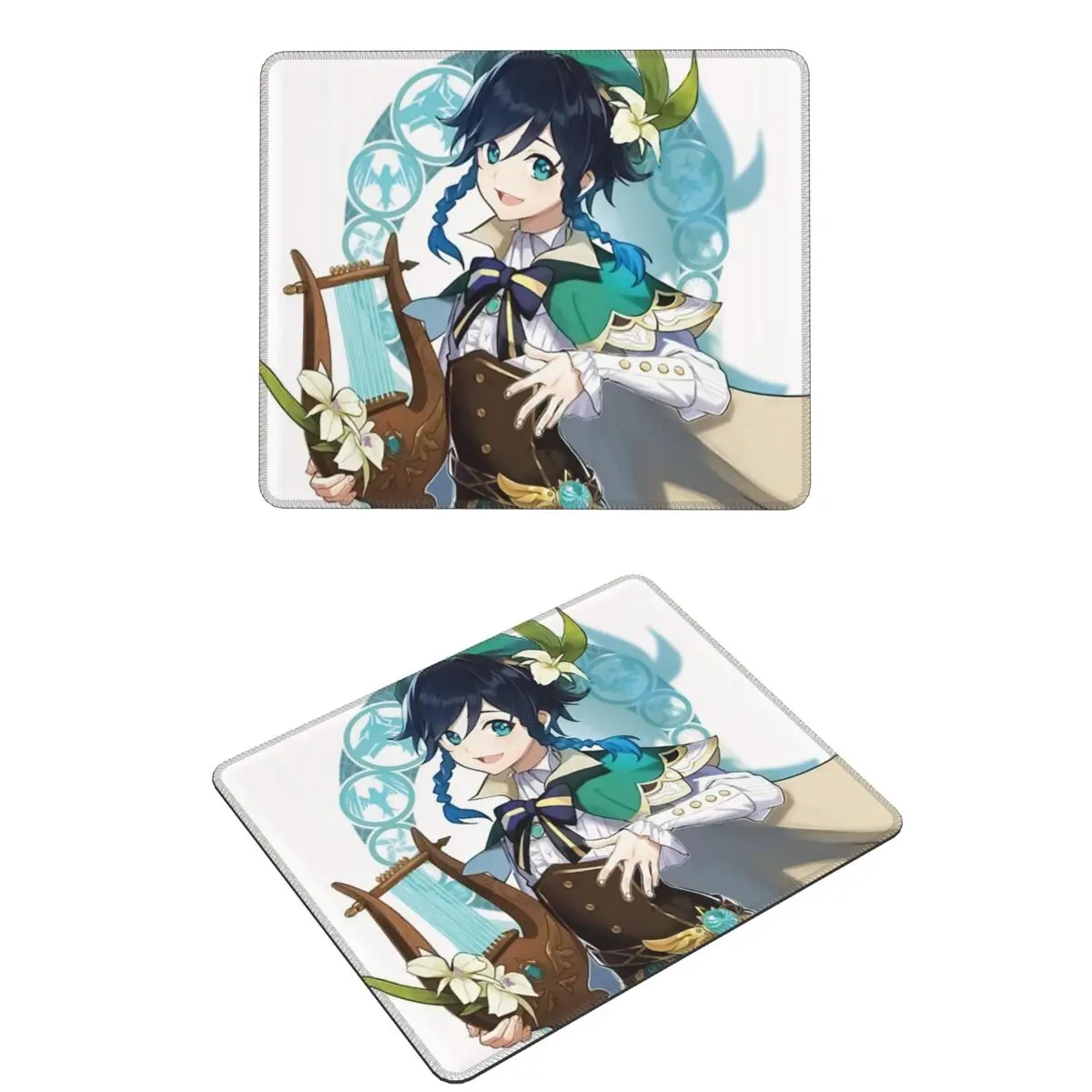 Genshin Impact Venti Mouse Pad الكمبيوتر لوحة المفاتيح الماوس حصيرة الألعاب الكمبيوتر حصيرة مكتب الجدول الحصير