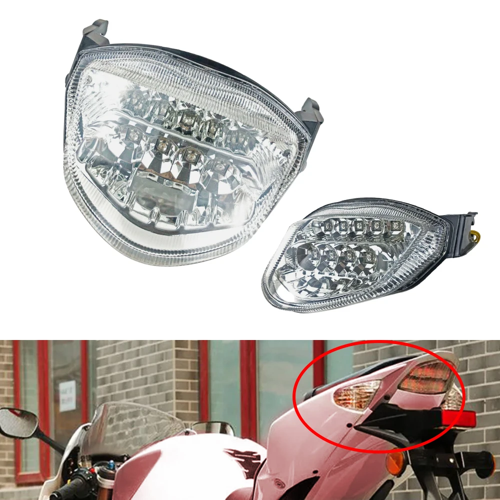 Clear Cover Motorcycle LED Tail Light for SUZUKI GSXR 1000 GSX-R 1000 2005-2006 Rear Brake Light Motorbike Lamp Accessrioes