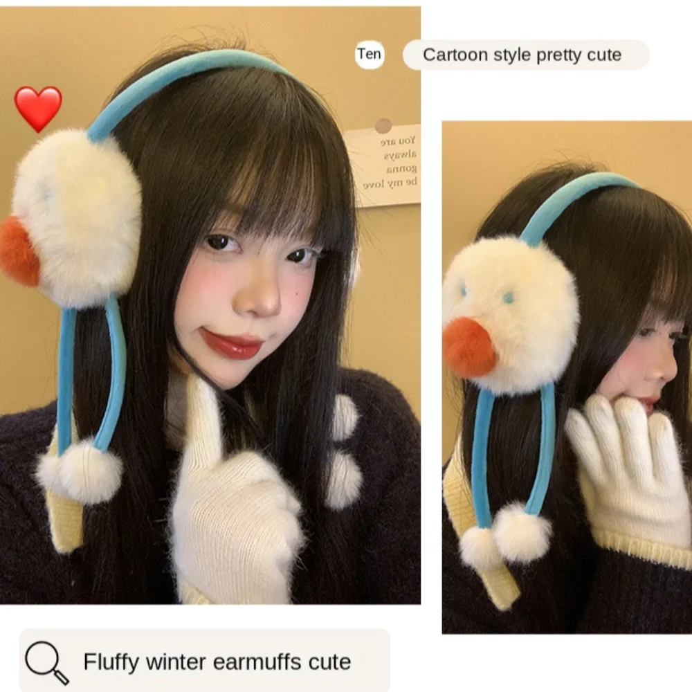 Innovative Windproof Snowman Earmuffs Thicken Keep Warm Ear Cover Cute Earflap Plush Ear Warmer Christmas Gifts