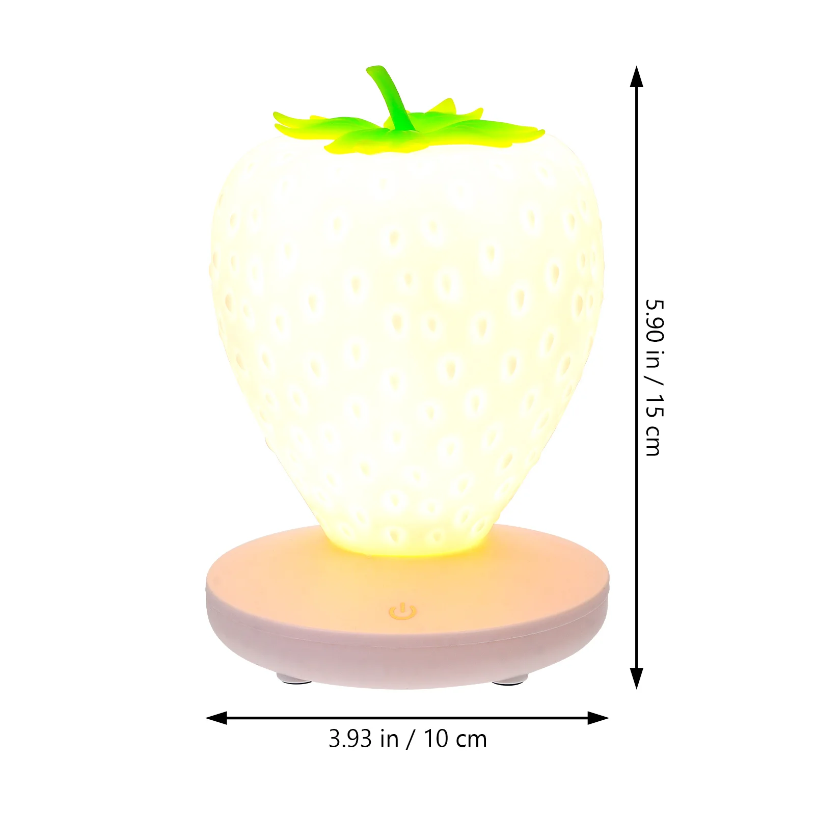 الفراولة شكل التحكم باللمس مصباح الليل سطوع قابل للتعديل مصباح غرفة النوم ديكور السرير USB الإضاءة القابلة لإعادة الشحن