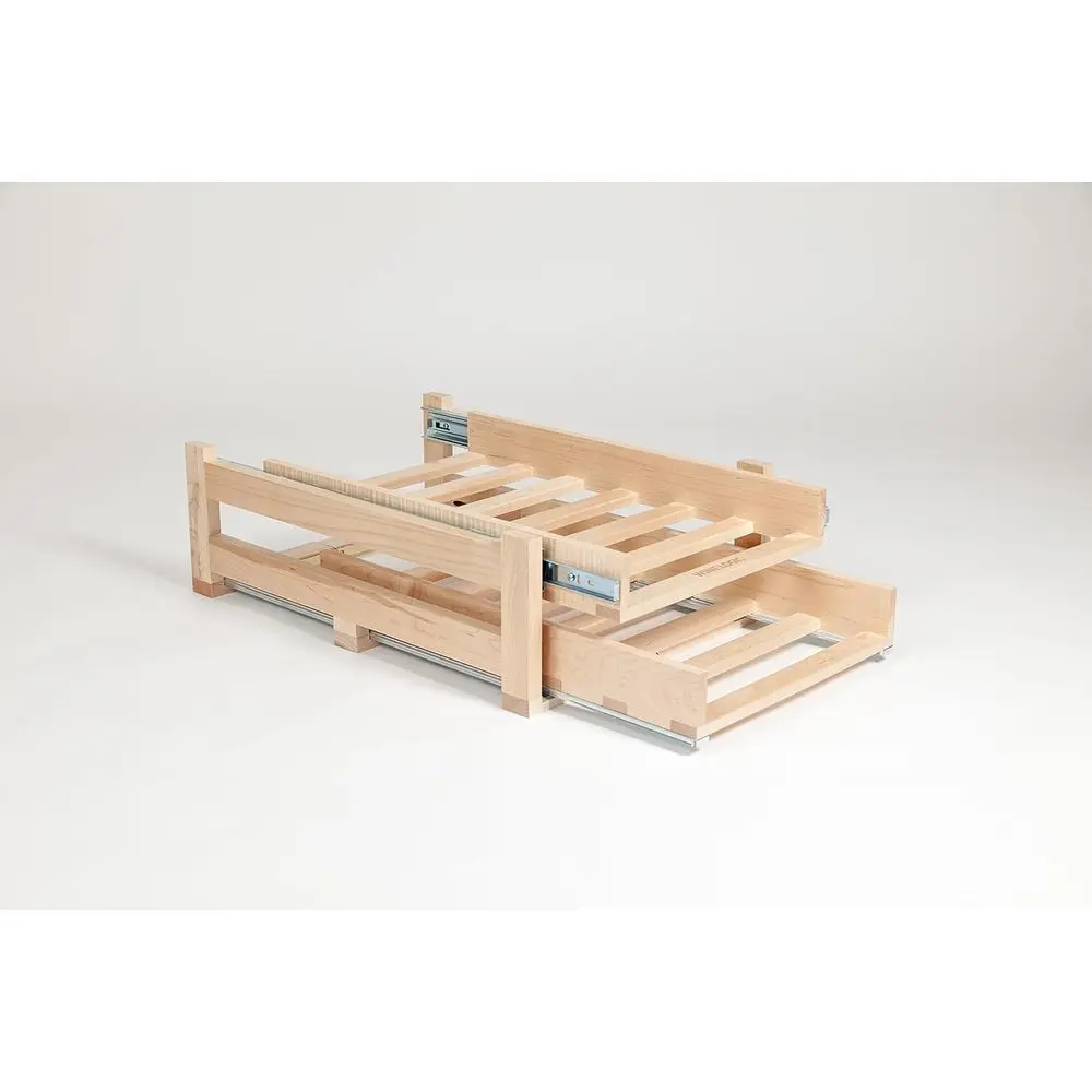 

Wine Logic In-Cabinet Sliding Tray Wine Rack, 12-Bottle, Solid Maple Wood, Unstained with Clear Satin Lacquer inish
