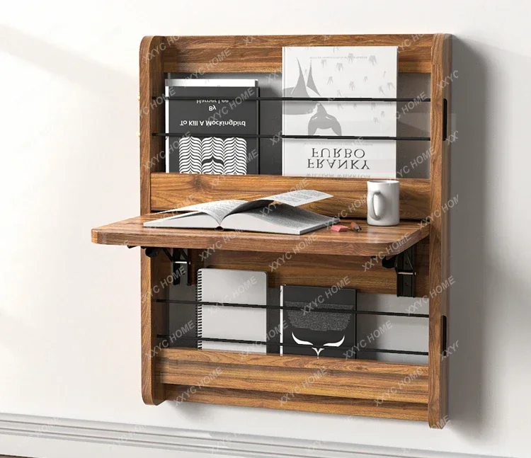 

Настенный стеллаж для хранения, складной стол из массива дерева, Офисная доска маленького размера, невидимая книжка на стене, стойка для журналов