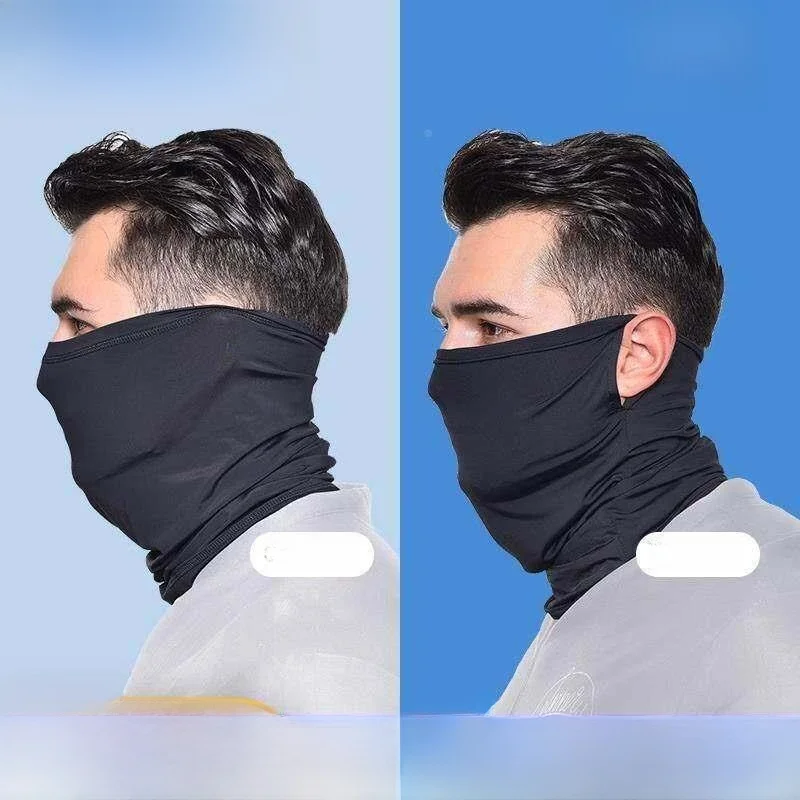 

Sun Protection Motorcycle Riding Face Mask Ice Silk Spring Summer Outdoor Windproof Men's Neck Cover Sunshade Thin Scarf