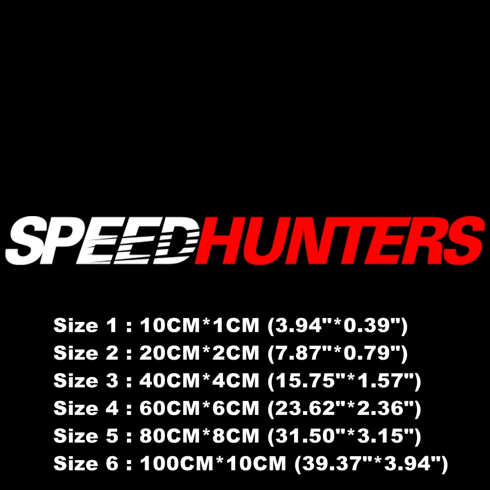 Car Sticker Japanese SPEEDHUNTERS Engine Hood & Bumper Front Windscreen Rear Windshield SPEED HUNTERS Auto Stickers Decals