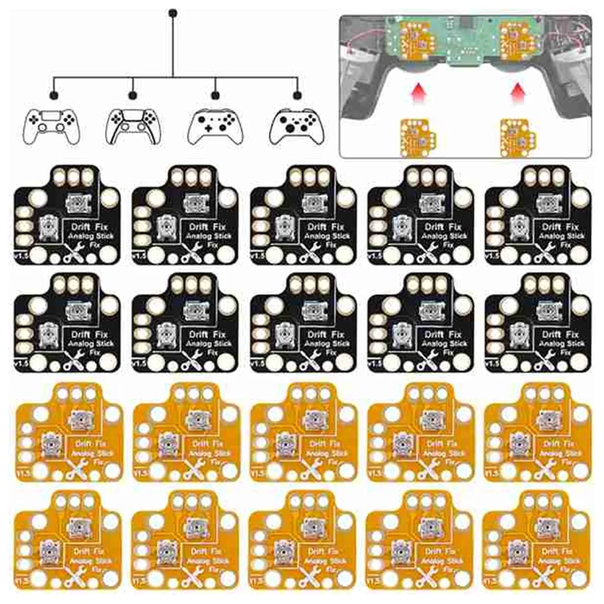 เกมแพดจอยสติ๊กสำหรับซ่อมรถ, จอยสติ๊กแบบแอนะล็อกสำหรับ PS5 PS4 Xbox One/Series s/x