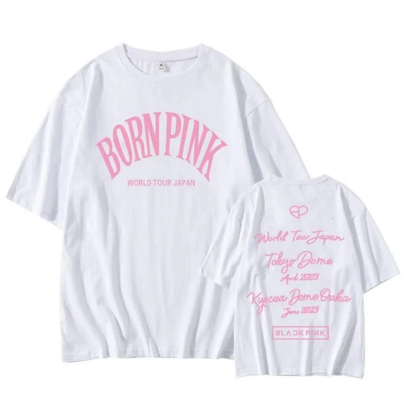 BLACK Japanese Tour Tokyo Dome 2023 BORN PINK Concert Surrounding The Same Short-sleeved High-quality Cotton T-shirt