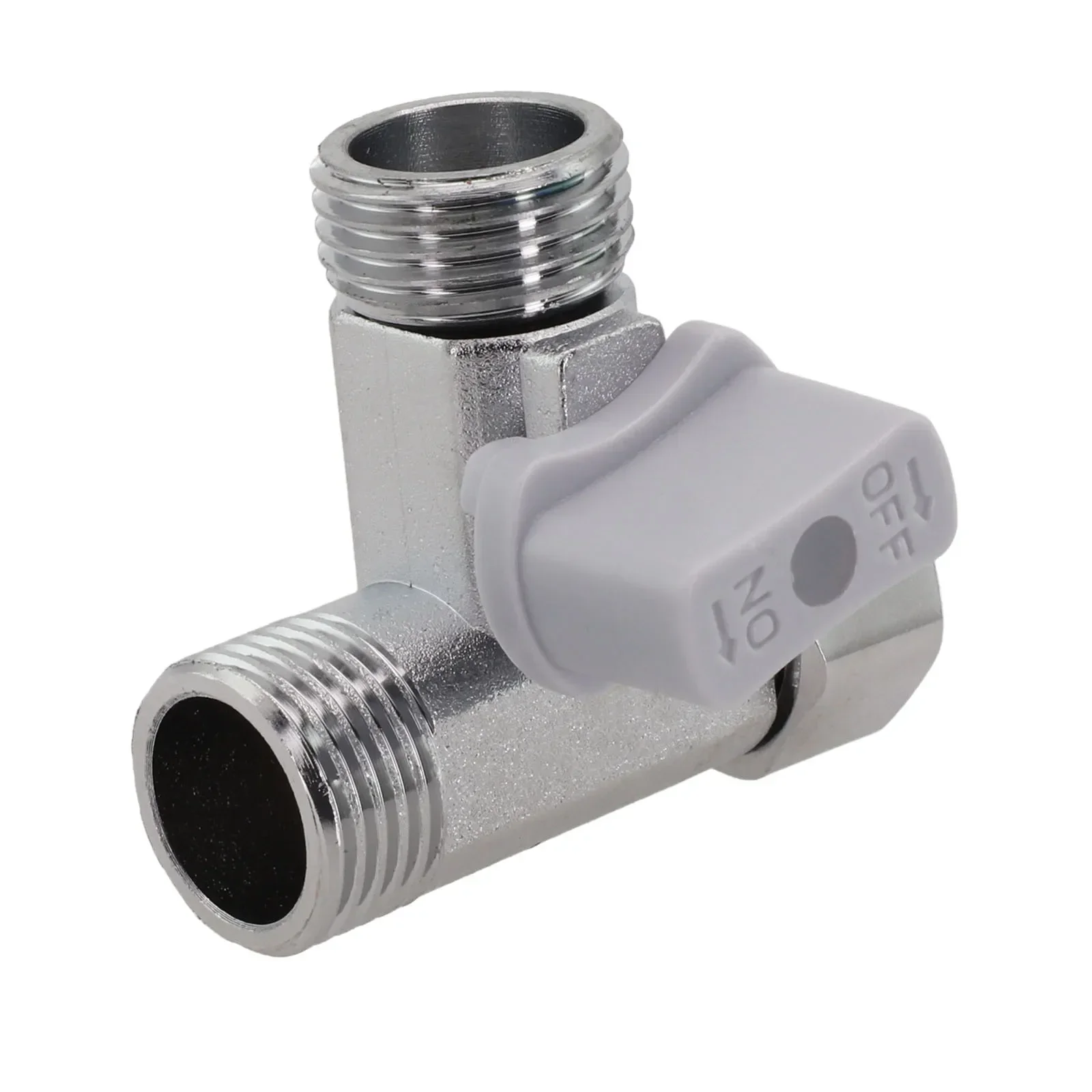 1pc Tee Stop Valve Zinc Alloy Angle T Adapter For Bidet Handheld Sprayer Toilet Tank Home Improvement Replacement Accessories