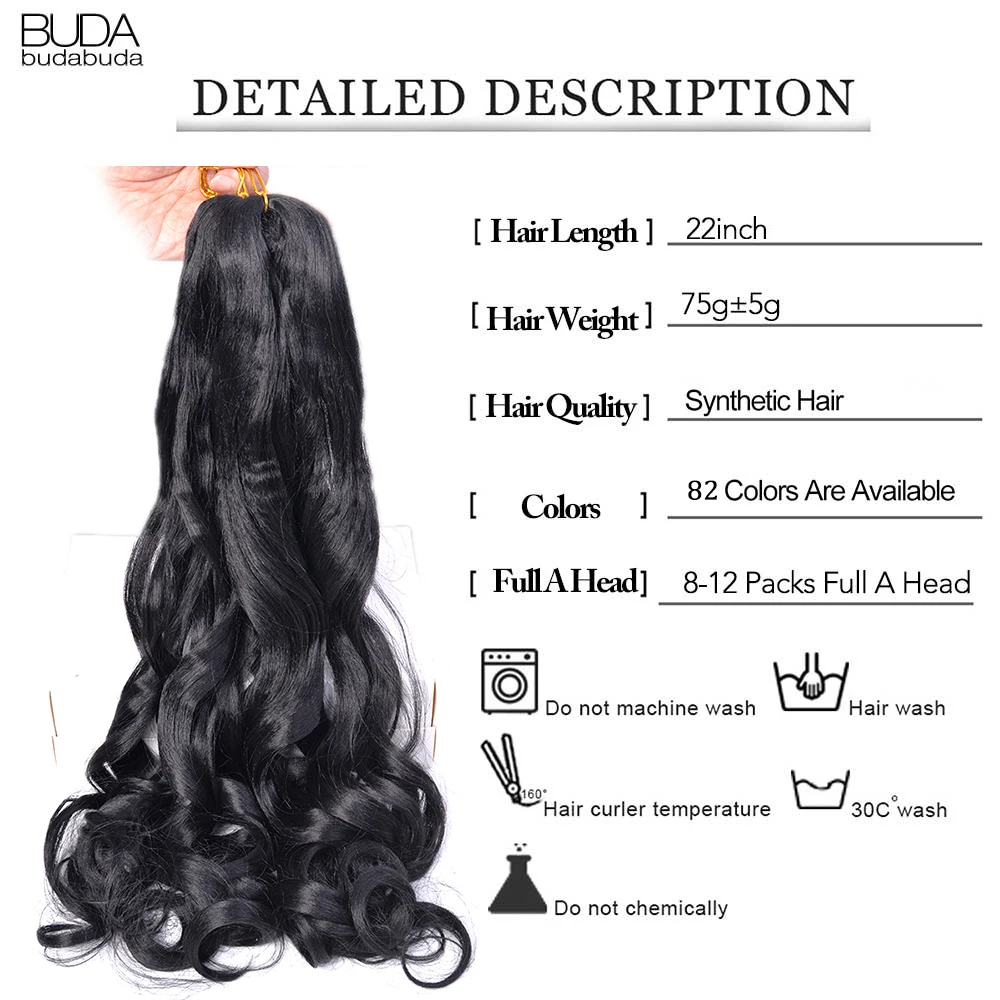 Loose Wave Spiral Tranças Extensões de cabelo para mulheres, cachos franceses sintéticos, trança de crochê, pré esticada, Ombre