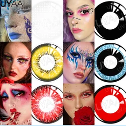 UYAAI 2Pcs/Pair Cosplay Colored Lenses For Eyes Pupils Anime Contact Lens Eyes Beauty Makeup Yearly Colored Aesthetic Lenses