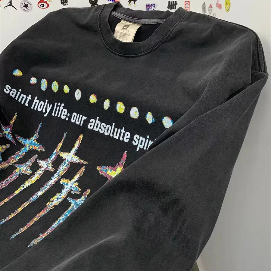 

New SAINT Vintage NIN Nine-inch Nail T Shirt Men Women High Quality 2026ss Oversize Tee Top