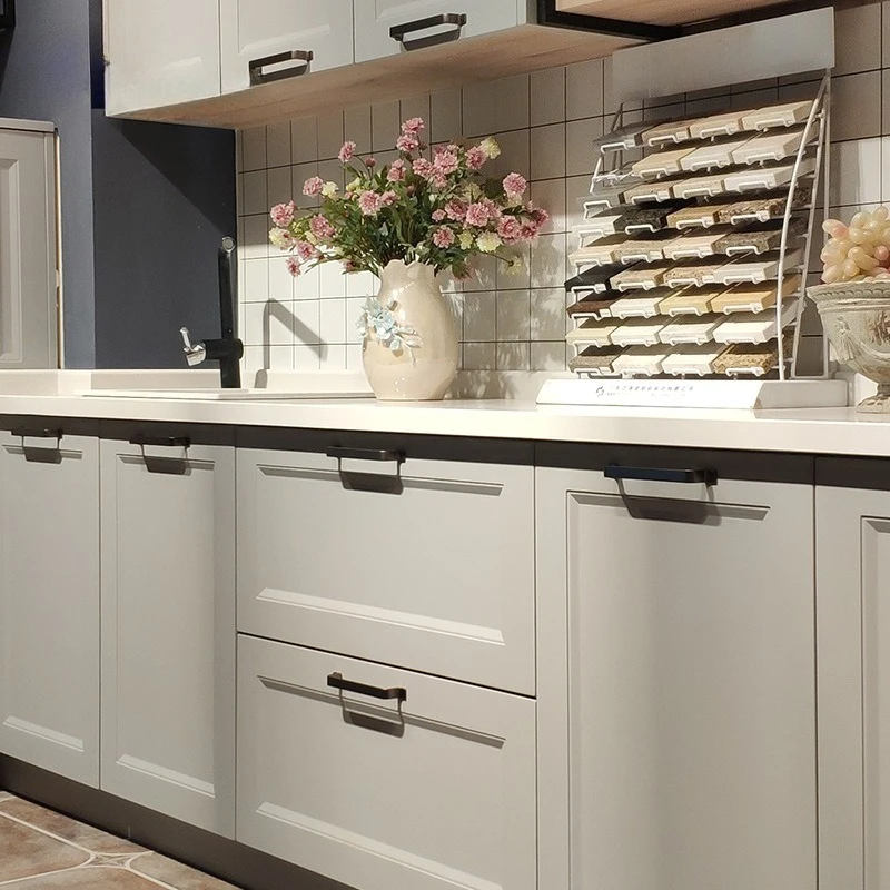 

Modern minimalist cabinets, wardrobes, door handles, space grey furniture, hardware, zinc alloy handles