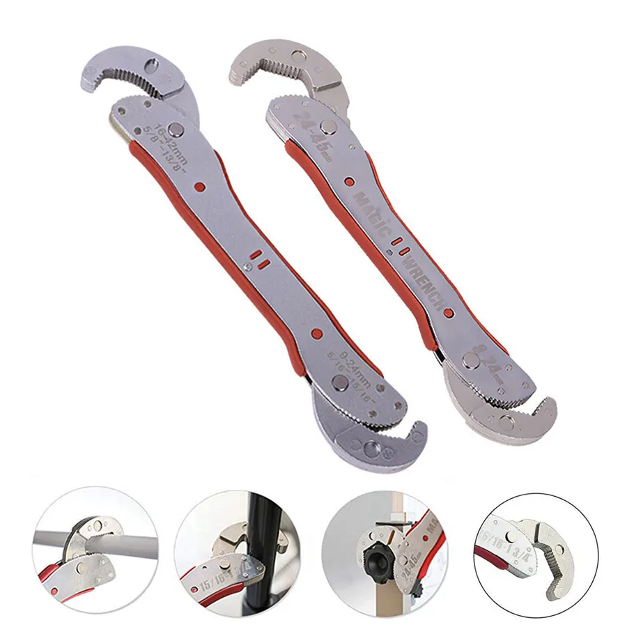 

Adjustable Wrench Multi Tool Repair Hand Tool for Home 9-45mm Torque Ratchet Socket Universal Key Magic Spanner Key Sets