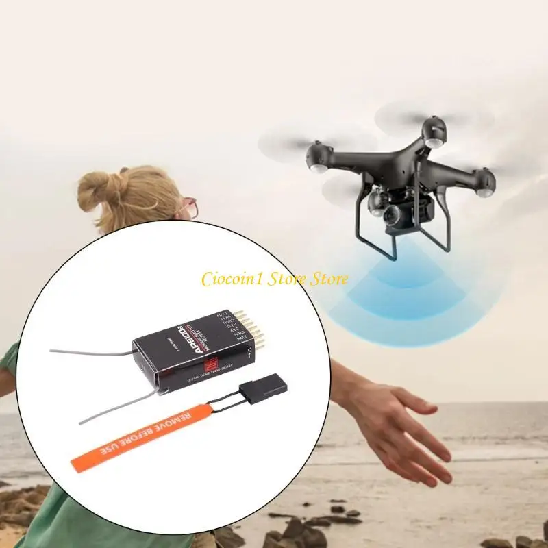 A3PC AR6100E 6CH جهاز ريسيفر استقبال وإرسال الطائرات DSM2 متوافق مع DX6I DX7 DX8 #3