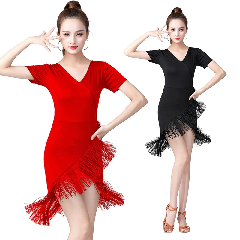 2026 Donna Nappa Vestito da ballo latino Sexy Salsa Sala da ballo Tango Cha Cha Rumba Samba Gonna da ballo Costumi di danza moderna