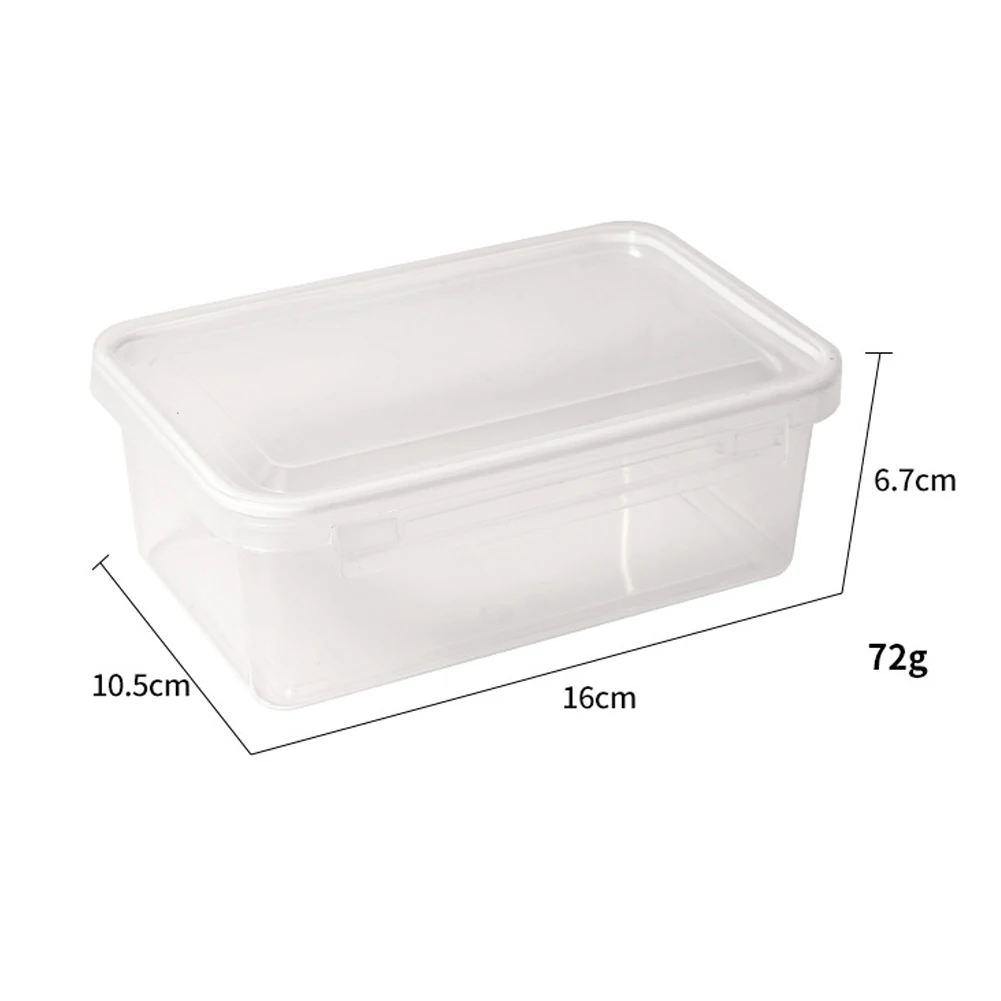 Transparent PP Food Storage Container With Sealing Lid For Fridge Fruit Meat Vegetable Preservation Organizer Box Kitchen Tool