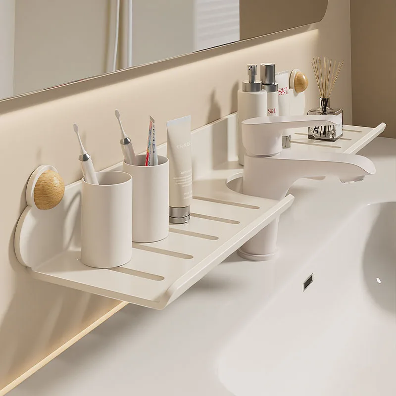 HT  Faucet rack No punching Cream wind Wash table Drain rack Bathroom washstand Storage rack Wholesale