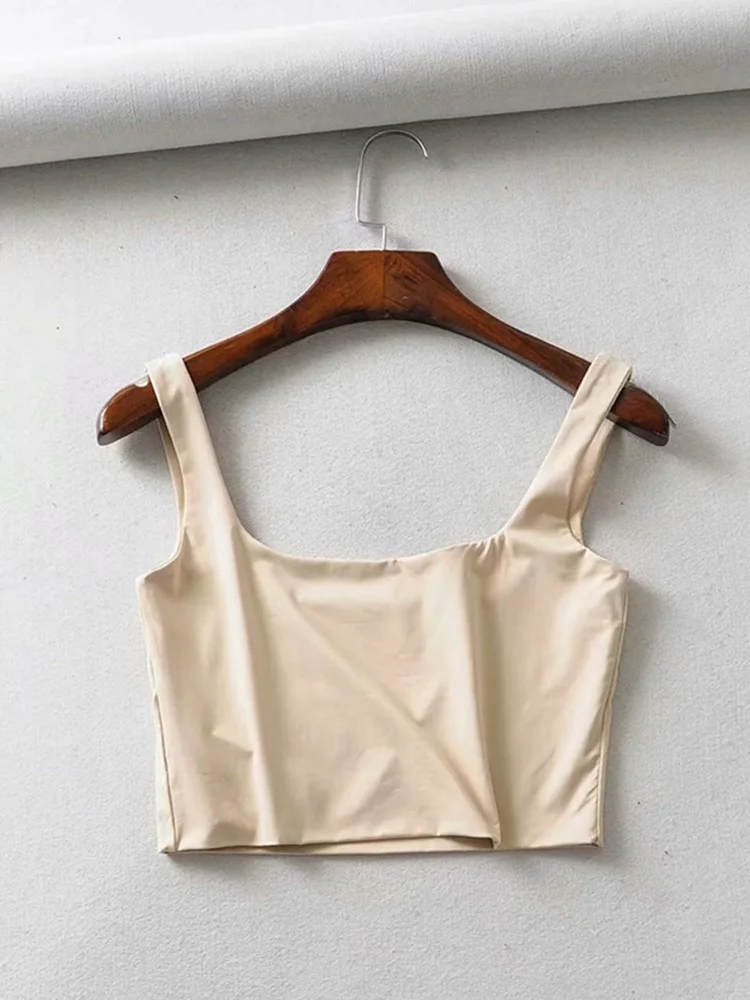 Hot Sale 2024 Summer Women Sexy Sleeveless Tops Fashion Short Square Collar Tank Tops 4 Colors