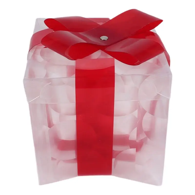 M12K-Christmas Glowing Gifts Box Decoration Ornament With Bow Lighting Box Outdoor Light Lighting Xmas 2024 Home Yard Decor