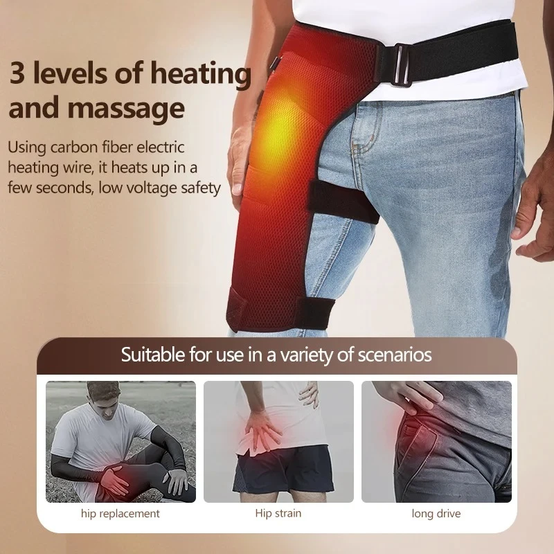 Heated Hip Wrap with Vibration Massager