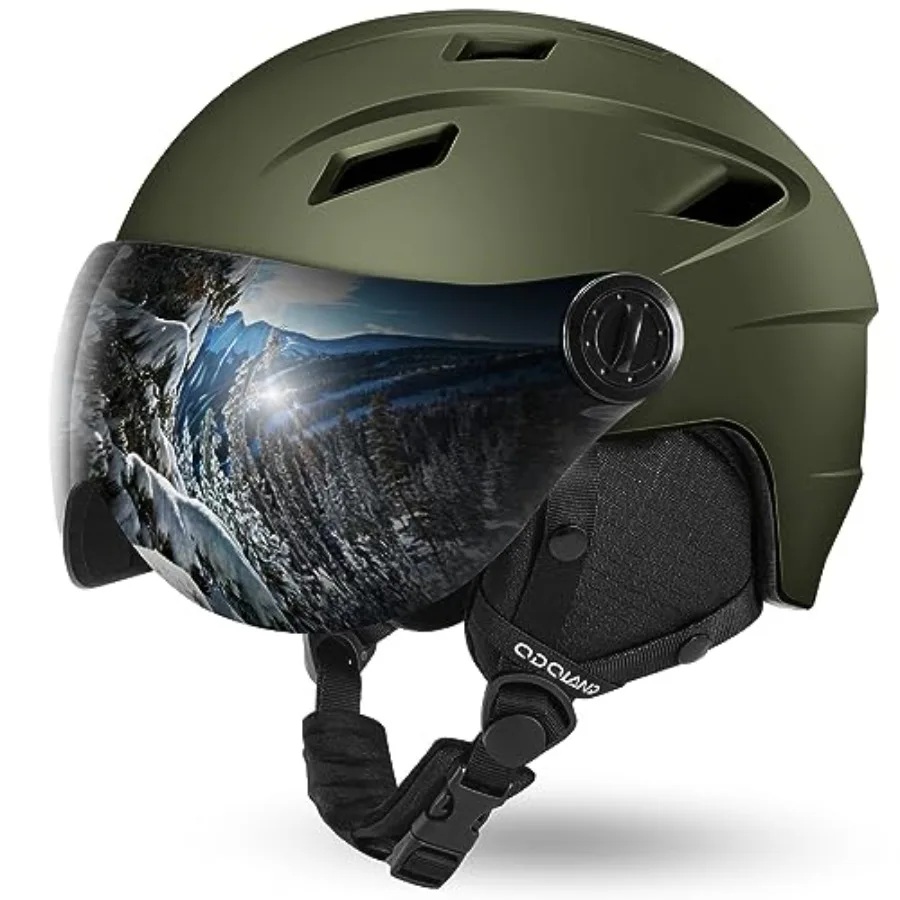 

Ski Helmet with 2-in-1 Visor Goggles, Light Weight Snowboard Helmet, Snow Sport Helmets for Skiing, Skating, M(21.65-23.23")