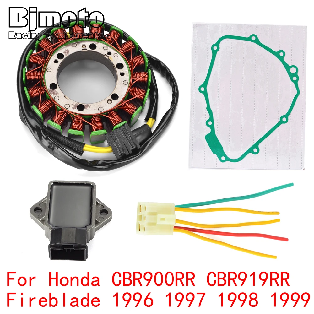 CBR 900 919 RR 1999 Engine Stator Coil+Voltage Regulator rectifier For Honda CBR900RR CBR919RR Fireblade 1996-1998 With Gasket